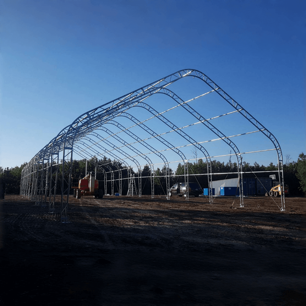 W30'xL80'xH20' Double Truss Storage Shelter