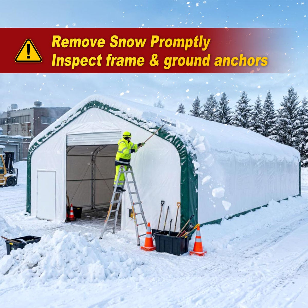 W30'xL80'xH20' Double Truss Storage Shelter
